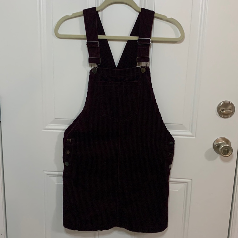 Corduroy dress overalls